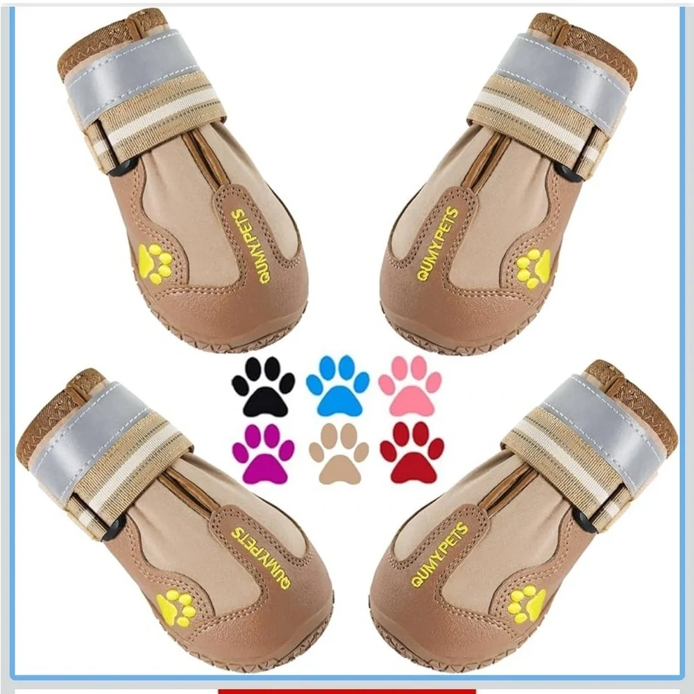 QUMY Dog Shoes Boots & Paw Protectors Size 3 598-lb